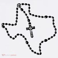 Texas State Map Catholic Rosary Poster