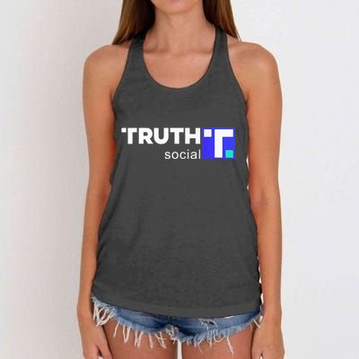 Truth Social Media Truth Social Trump Women's Knotted Racerback Tank