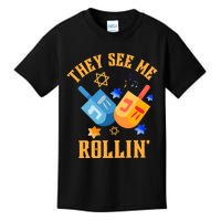 They See Me Rollin Hanukkah Jewish Kids T-Shirt