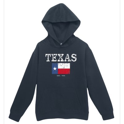 Texas State Map Flag Distressed Urban Pullover Hoodie