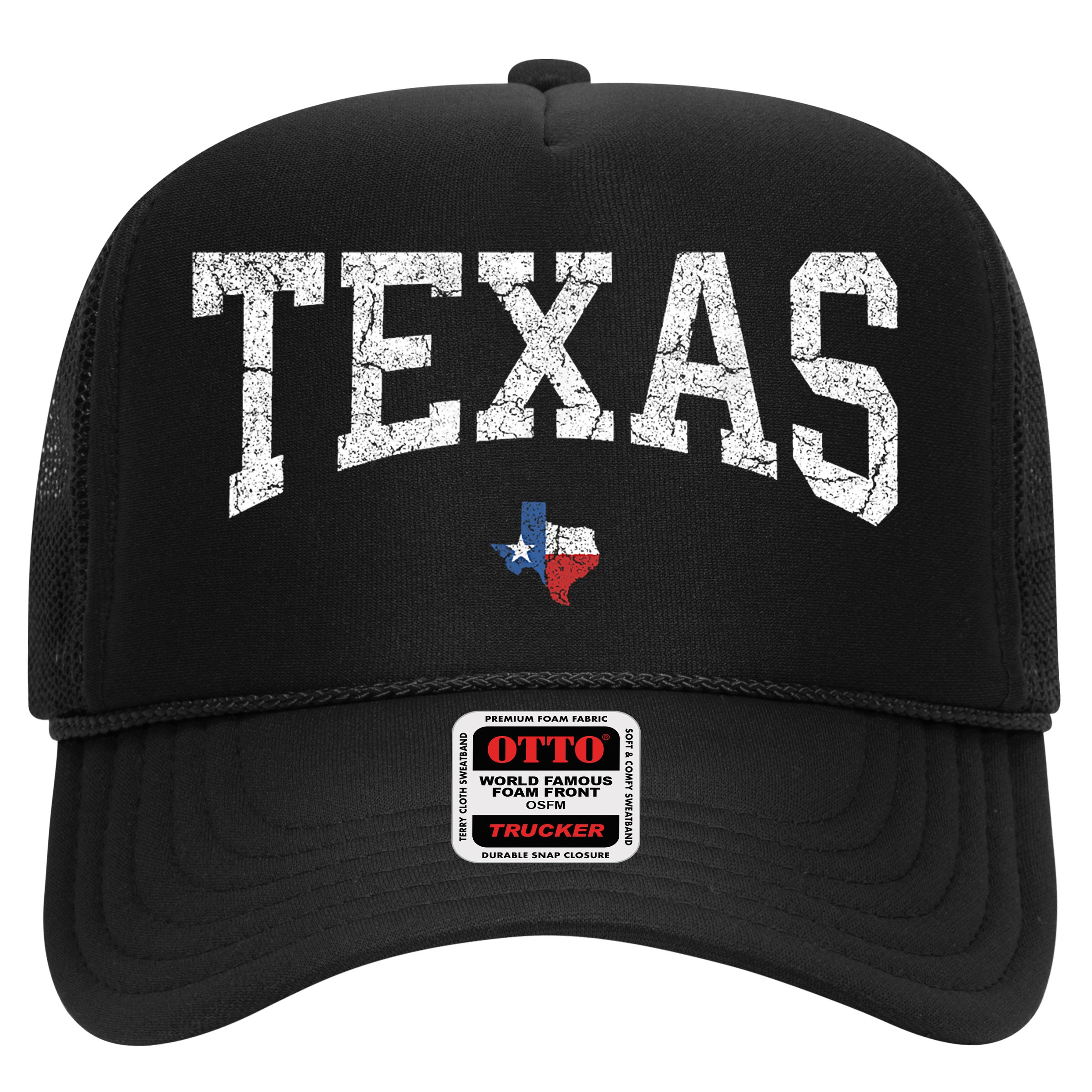 Texas State Map Flag Distressed Hat