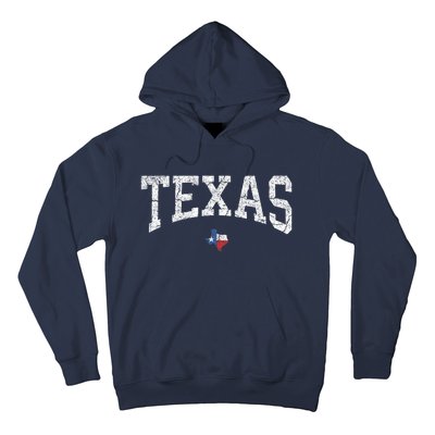 Texas State Map Flag Distressed Hoodie