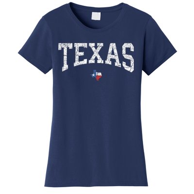 Texas State Map Flag Distressed Women's T-Shirt