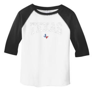 Texas State Map Flag Distressed Toddler Fine Jersey T-Shirt