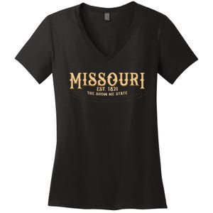 The Show Me State Missouri Women's V-Neck T-Shirt