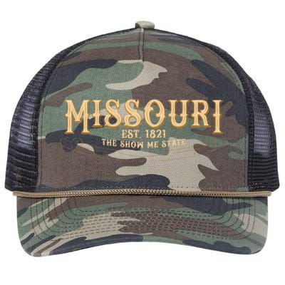 The Show Me State Missouri Retro Rope Trucker Hat Cap