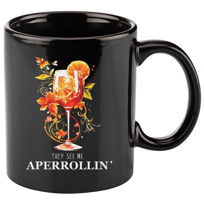 They See Me Aperrollin Outfit Spritz Summer Cocktail Design 11oz C Handle Ceramic Mug