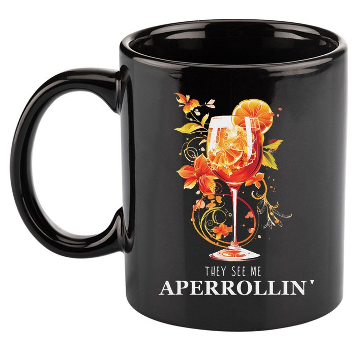 They See Me Aperrollin Outfit Spritz Summer Cocktail Design 11oz C Handle Ceramic Mug