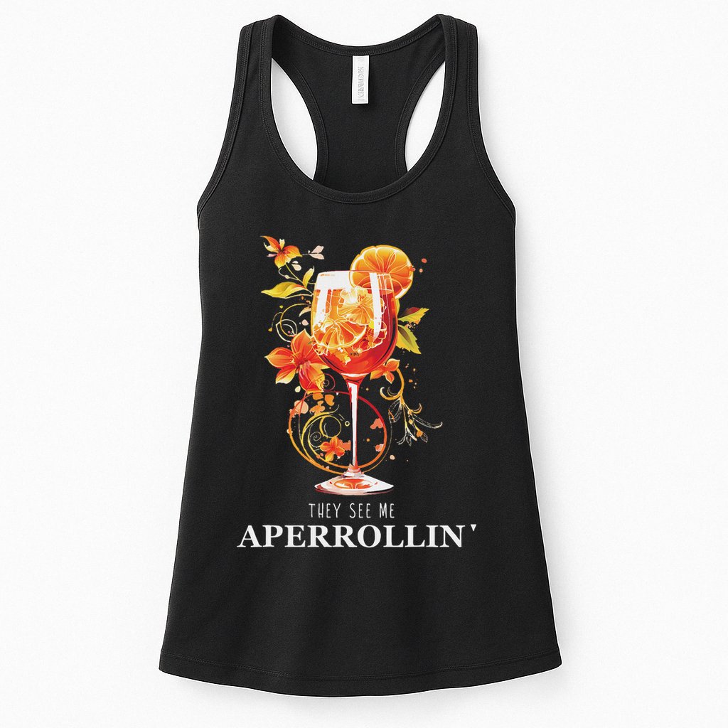 They See Me Aperrollin Outfit Spritz Summer Cocktail Design Womens Tank Top