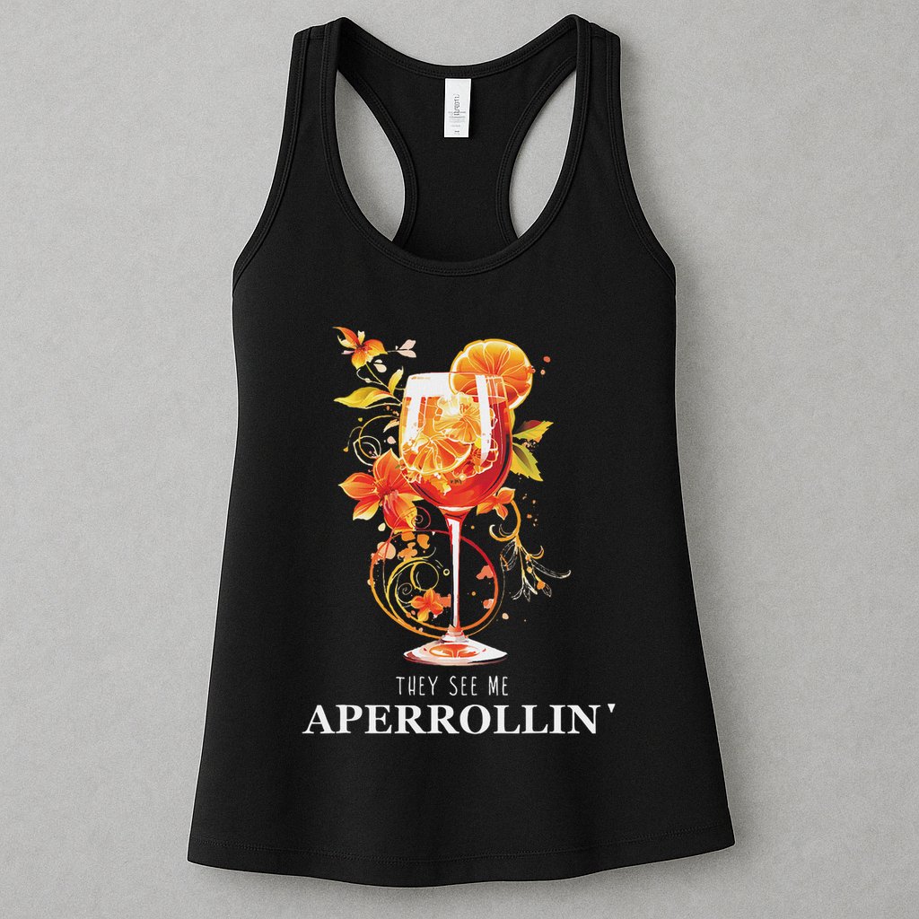 They See Me Aperrollin Outfit Spritz Summer Cocktail Design Womens Tank Top