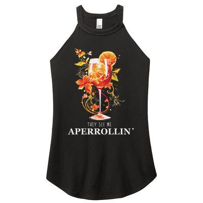 They See Me Aperrollin Outfit Spritz Summer Cocktail Design Women's Perfect Tri Rocker Tank
