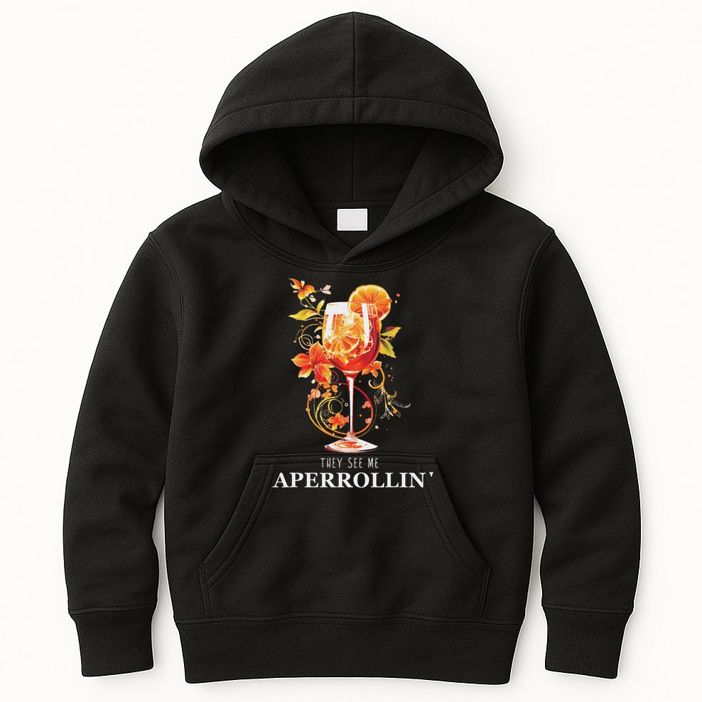 They See Me Aperrollin Outfit Spritz Summer Cocktail Design Kids Hoodie