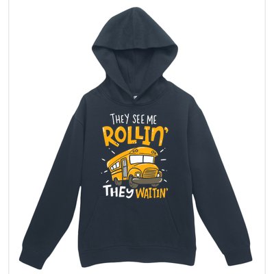 They See Me Rollin' They Waiting' Funny School Bus Driver Urban Pullover Hoodie