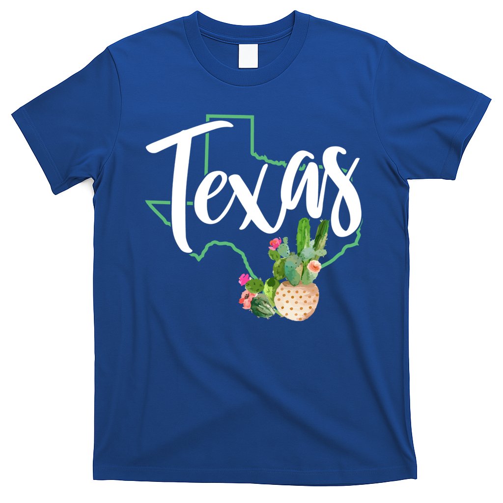 Texas State Map Pride Cactus Vintage Texas Gift T-Shirt