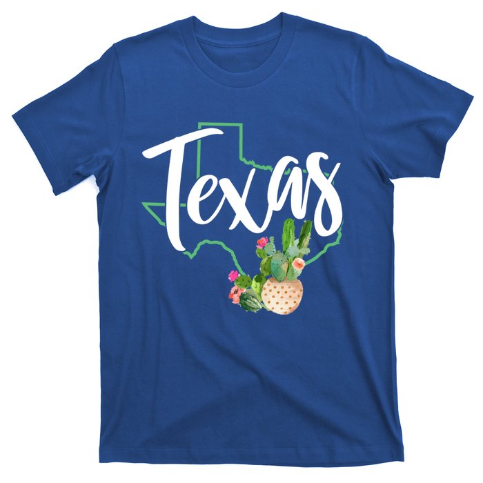 Texas State Map Pride Cactus Vintage Texas Gift T-Shirt