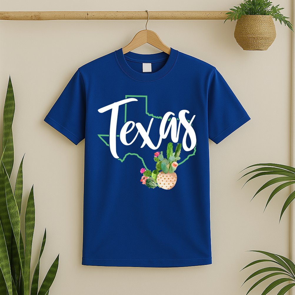 Texas State Map Pride Cactus Vintage Texas Gift T-Shirt