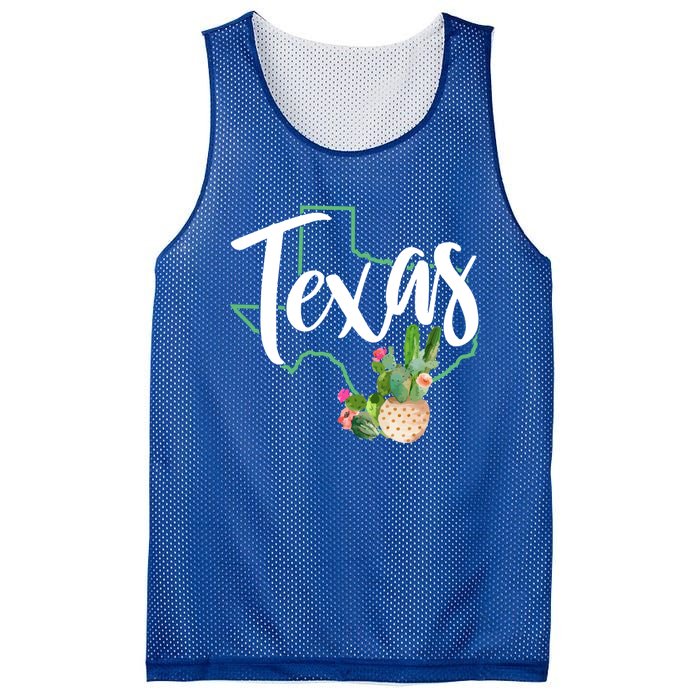 Texas State Map Pride Cactus Vintage Texas Gift Mesh Reversible Basketball Jersey Tank