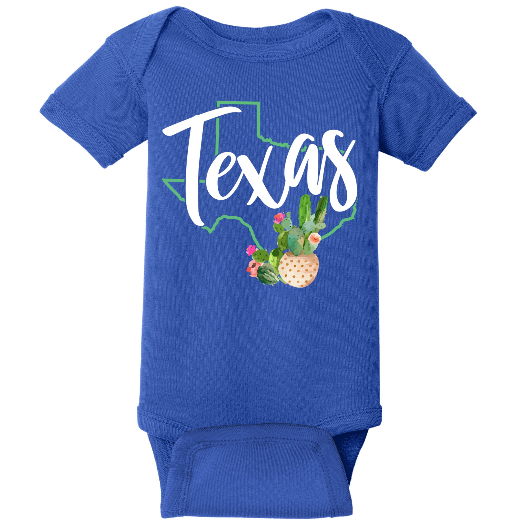 Texas State Map Pride Cactus Vintage Texas Gift Baby Bodysuit