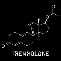 Trenbolone Steroid Molecule Hardcore Bodybuilding Button