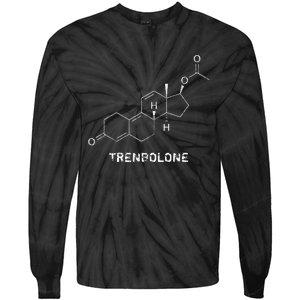 Trenbolone Steroid Molecule Hardcore Bodybuilding Tie-Dye Long Sleeve Shirt