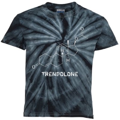 Trenbolone Steroid Molecule Hardcore Bodybuilding Kids Tie-Dye T-Shirt