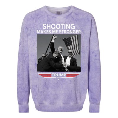 Trump Shooting Makes Me Stronger Shooting Colorblast Crewneck Sweatshirt