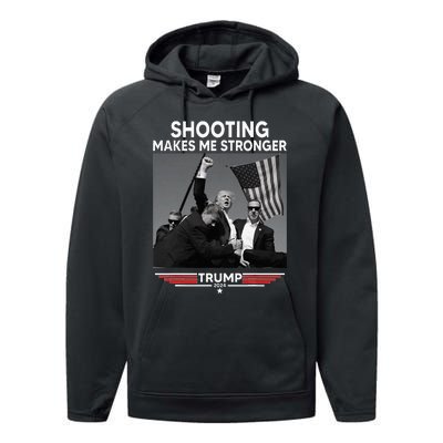 Trump Shooting Makes Me Stronger Shooting Performance Fleece Hoodie