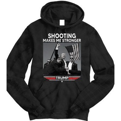 Trump Shooting Makes Me Stronger Shooting Tie Dye Hoodie