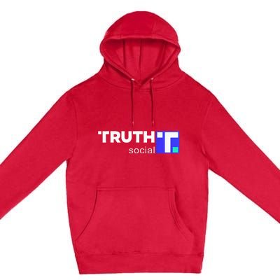 Truth Social Media Truth Social Trump Premium Pullover Hoodie