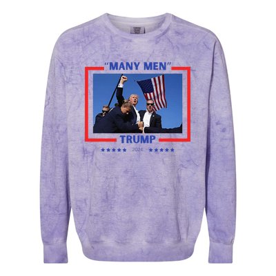 Trump Shot Many Meme Colorblast Crewneck Sweatshirt