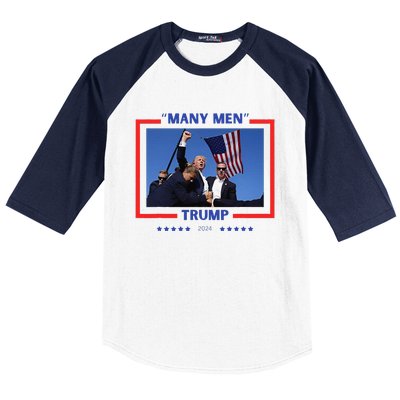 Trump Shot Many Meme Baseball Sleeve Shirt