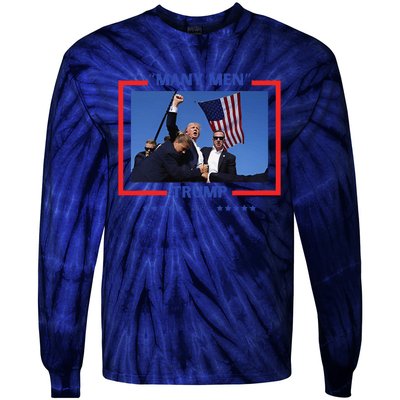 Trump Shot Many Meme Tie-Dye Long Sleeve Shirt