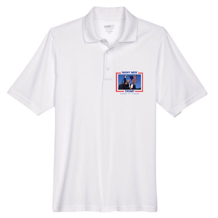 Trump Shot Many Meme Men's Origin Performance Pique Polo