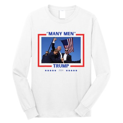 Trump Shot Many Meme Long Sleeve Shirt