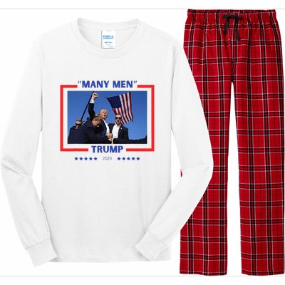 Trump Shot Many Meme Long Sleeve Pajama Set