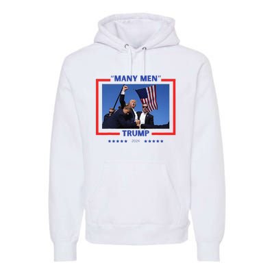 Trump Shot Many Meme Premium Hoodie