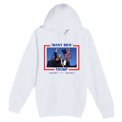 Trump Shot Many Meme Premium Pullover Hoodie