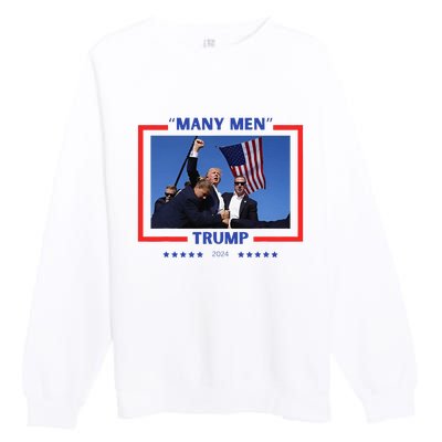 Trump Shot Many Meme Premium Crewneck Sweatshirt