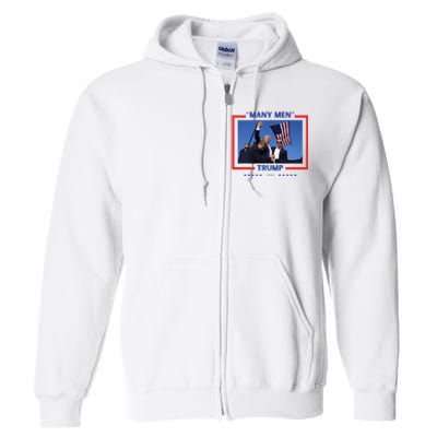 Trump Shot Many Meme Full Zip Hoodie