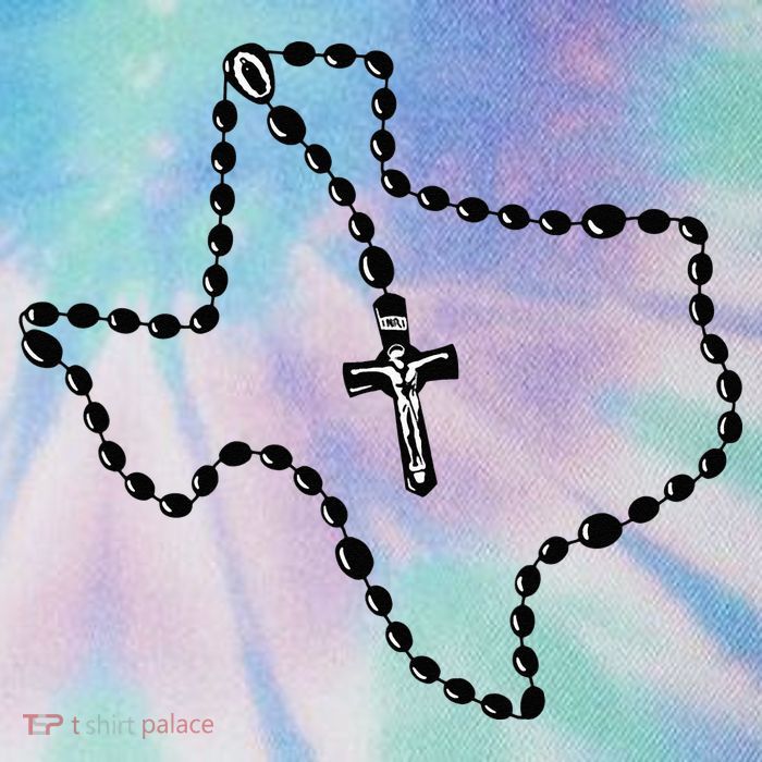 Texas State Map Catholic Rosary Legacy Tie Dye Trucker Hat