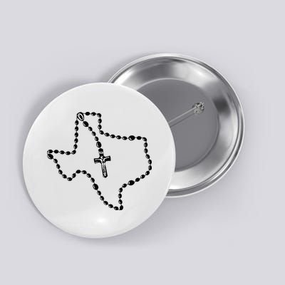 Texas State Map Catholic Rosary Button