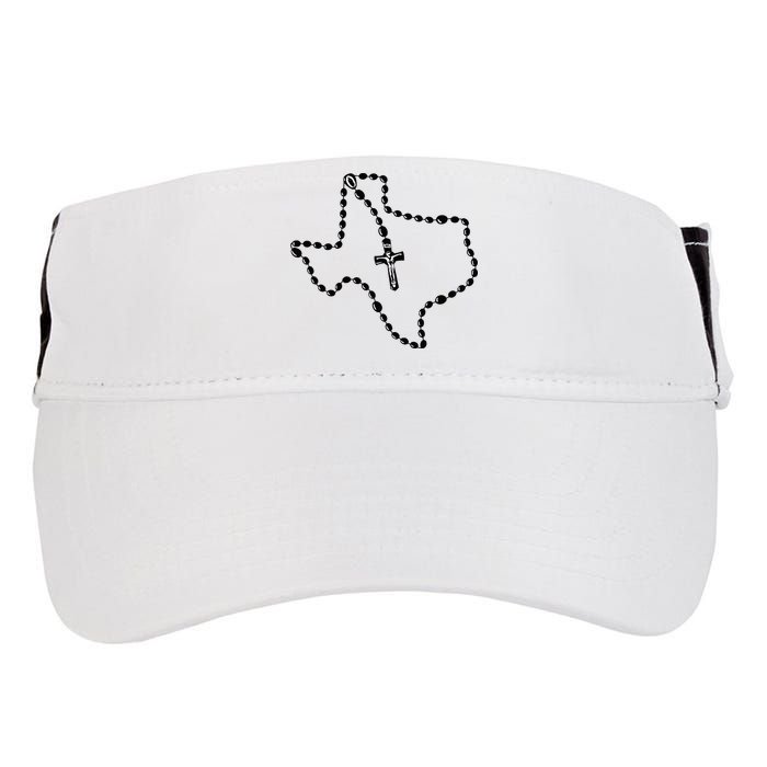Texas State Map Catholic Rosary Adult Drive Performance Visor