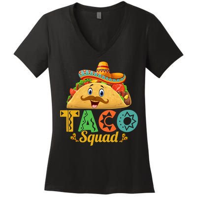 TACO SQUAD MEXICAN CINCO DE MAYO T Women's V-Neck T-Shirt