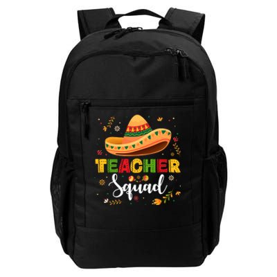 Teacher Squad Mexican Party Cinco De Mayo Daily Commute Backpack