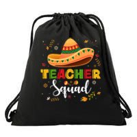 Teacher Squad Mexican Party Cinco De Mayo Drawstring Bag