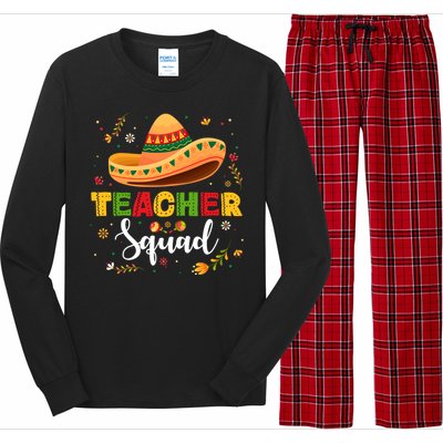 Teacher Squad Mexican Party Cinco De Mayo Long Sleeve Pajama Set