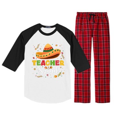 Teacher Squad Mexican Party Cinco De Mayo Raglan Sleeve Pajama Set