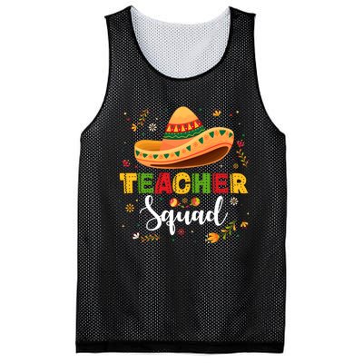 Teacher Squad Mexican Party Cinco De Mayo Mesh Reversible Basketball Jersey Tank