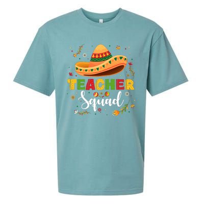 Teacher Squad Mexican Party Cinco De Mayo Sueded Cloud Jersey T-Shirt