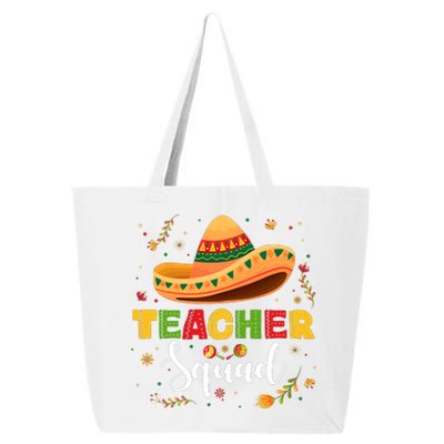 Teacher Squad Mexican Party Cinco De Mayo 25L Jumbo Tote